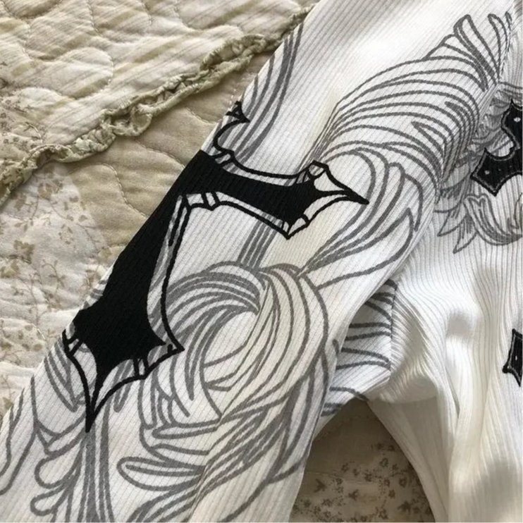 Flare Sleeve Print Tee