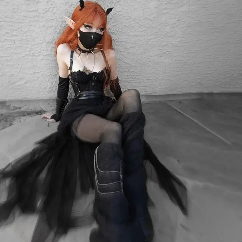 High-Waisted Skirt Gothic Style